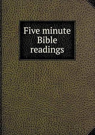 Amazon.in: Buy Five minute Bible readings Book Online at Low Prices in ...