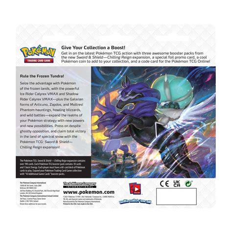 Pokémon TCG: Sword & Shield-Chilling Reign 3 Booster Packs, Snorlax ...