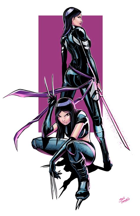 Psylocke and x23 by Glen Canlas | Psylocke, Marvel and dc characters ...