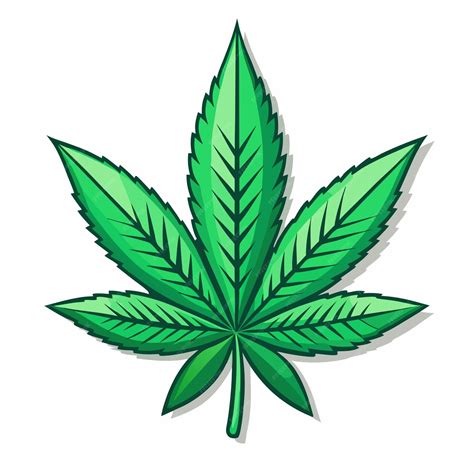 Marijuana leaf clipart cartoon style vector illustration | Premium AI ...