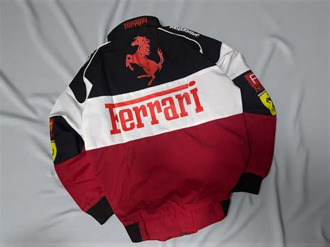 Red/White Ferrari F1 Racing Jacket by YDWC – YDWC Streetwear Clothing
