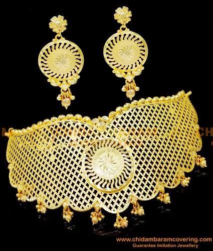 Buy Beautiful Dubai Jewellery 1 gram Gold Bridal Wear Dubai Gold Choker ...