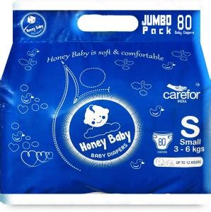 Honey baby Taped Diapers, Small size diapers, (S) 80 count, taped style ...