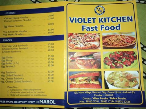 Menu at Violet Kitchen, Mumbai