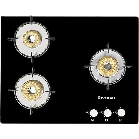 Buy Faber Hob/Hobtop 3 Brass Burner Auto Electric Ignition Glass Top ...