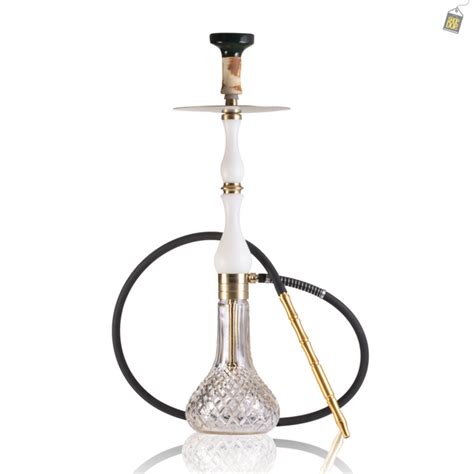 Buy COCOYAYA Ghazi Hookah - White Gold Stem / Transparent Base – shopdop.in
