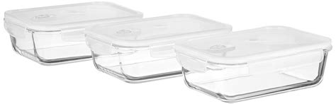 Buy Amazon Brand - Solimo Borosilicate Glass Containers with Air-Vent ...