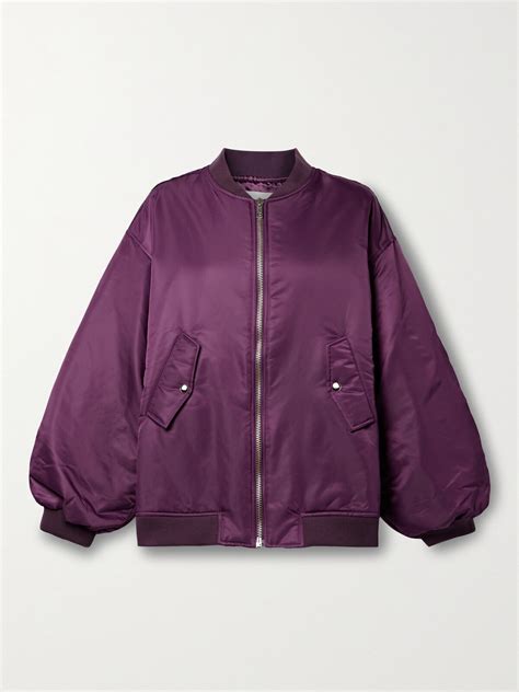 THE FRANKIE SHOP Astra Shell Bomber Jacket - Purple | Editorialist