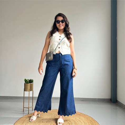 Navy Blue Wide Leg Pants – GlamZei