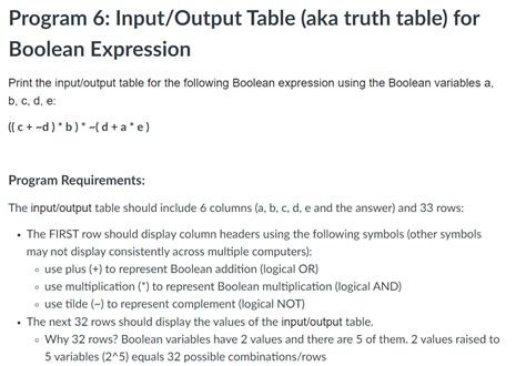 Image result for 6 Input Truth Table