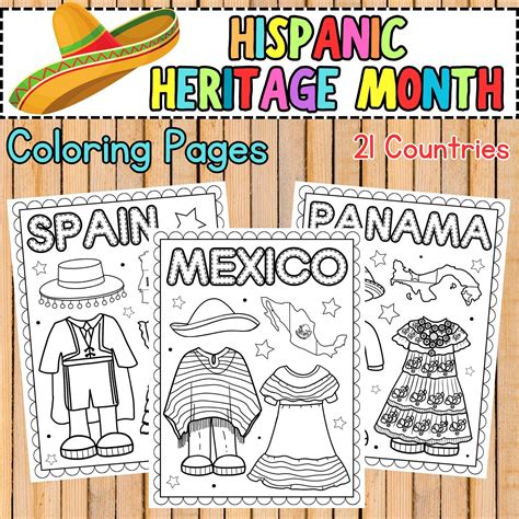 Hispanic Heritage Coloring Pages
