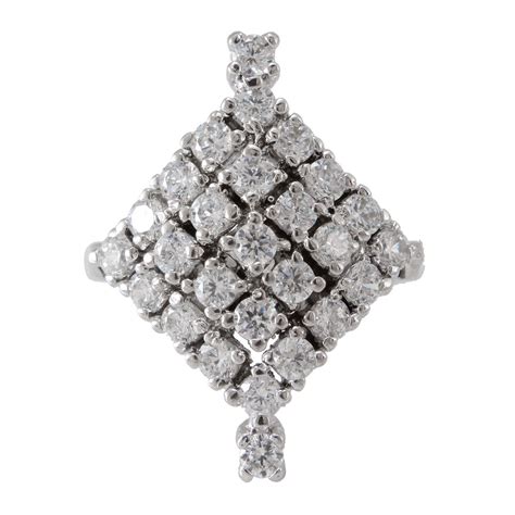 925 Sterling Silver Party Wear Swarovski Stone Studded Ring For Girls ...