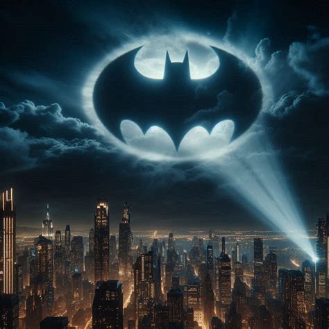 Bat Signal 🦇 over Gotham Digital Art Design | Batman pictures, Batman ...