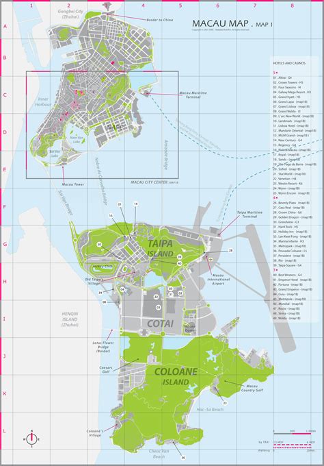 Macau Map Large Detailed Road Map Of Macau City Center. Macau City
