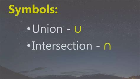 Union & Intersection of Sets | PPTX