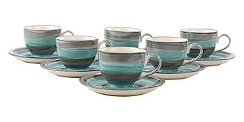 Buy WOODENCLAVE Ceramic Cup & Saucer Studio Pottery Kullad Tea Coffee ...