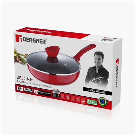 Buy BERGNER Bellini+Pressed Aluminium Non-Stick Fry Pan with Lid - 24 ...