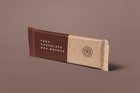 Free Chocolate Bar Mockup - Candy Wrapper Packaging