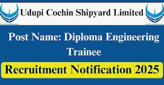 UCSL Diploma Engineering Trainee Recruitment 2025 - Technical Raj