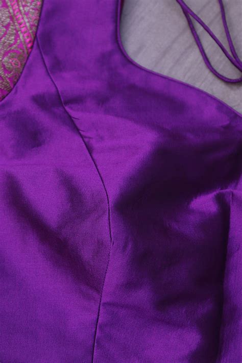 Stylish Purple Silk Blouse