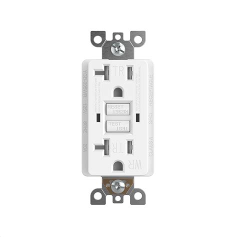 Tania Wiring Devices White 20 Amp GFCI Outlet with Dual Receptacle - UL ...