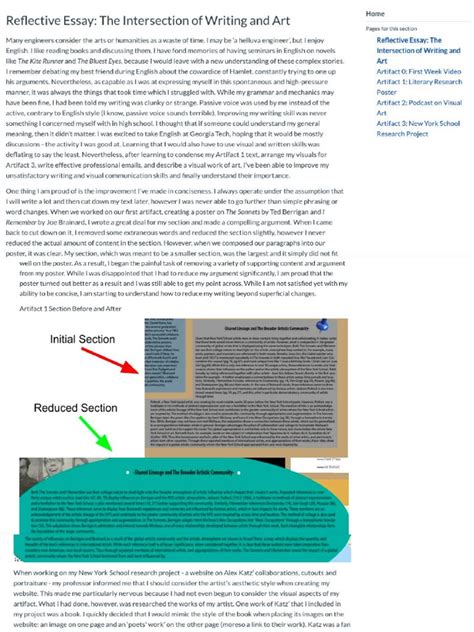 Image result for Reflective Portfolio Examples