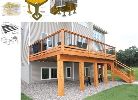 Second Story Deck Plans How To Build A Two Level Deck? | Bunnings