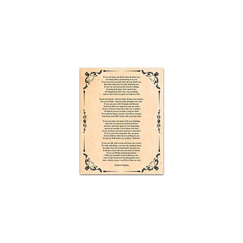 TJ Originals - If, Poem by Rudyard Kipling Vintage India | Ubuy