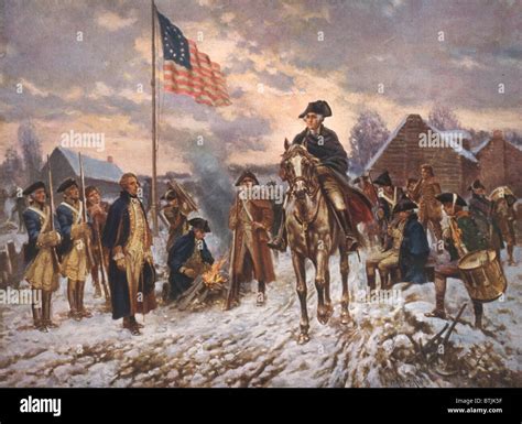 The American Revolution, George Washington at Valley Forge, President George Washington on ... - painting of washington at valley forge