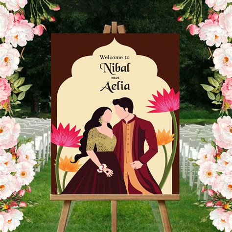 Buy Wedding Ceremony Theme Party Welcome Board | Party Supplies ...