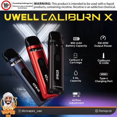 Uwell caliburn X 20 Watts pod system INDIA – vape india smoke