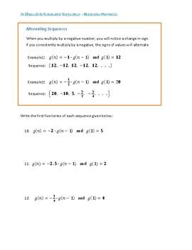 Image result for Recursive Formulas in Arithmetic Sequences