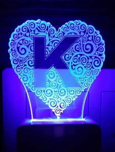 LAVANA | ACRYLIC ALPHABET (A) 3D ILLUSION LED Night Lamp with 7 Colour ...