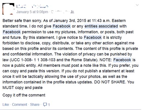 ¿Por qué los avisos de copyright en Facebook no sirven?