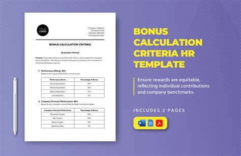 Bonus Calculation Template - prntbl.concejomunicipaldechinu.gov.co - employee of year criteria