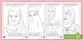 Emirati Women's Day Colouring Sheet (teacher made) - Twinkl