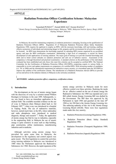 radiation protection officer certification for reference | PDF