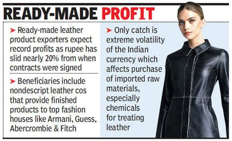 Leather companies earn more from Armani on weak rupee - Times of India