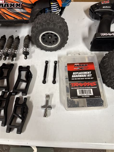 Traxxas Mini Maxx VXL Upgrade RTR RC Truck 3 Batteries 2 Covers Spare Parts | eBay