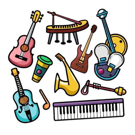 Image result for Music Instruments Cartoon Art