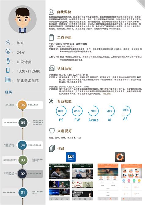 个人简历模板PSD素材免费下载_红动中国