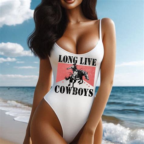Women's One-piece Swimsuit Women's Swimsuit Cowboy Bathing Suit Western ...
