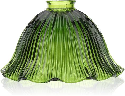 Artibetter Green Lamp Shade Lily Flower Glass Lamp Shade Replacement ...