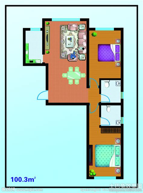 100平米别墅设计图二层户型，彰显别墅的雅致与精致_二层别墅设计图_鲁班设计图纸官网