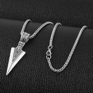 MURLIWALAA Silver Spearpoint Arrow Head Cross Crucifix Crown Design ...