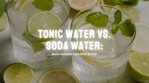 Tonic Water vs Soda Water: Which Enhances Your Drink Better ...