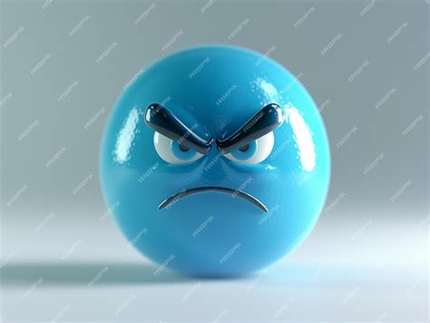 Angry Blue Emoji