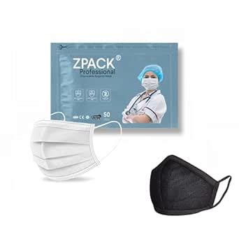 Zpack Professional 3 Ply MeltBlown Disposable Non-Woven Fabric Mask ...
