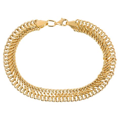 14k Gold Bracelet Thick Chain Bracelet For Sale at 1stDibs | thick rose ...