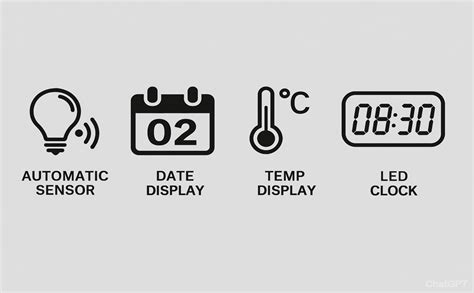 Buy HNY Digital Alarm Clock with Automatic Sensor, Date & Temperature ...